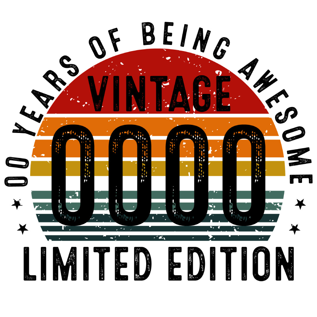 Playera Personalizada Cumpleaños Years Being Awesome Limited Edition