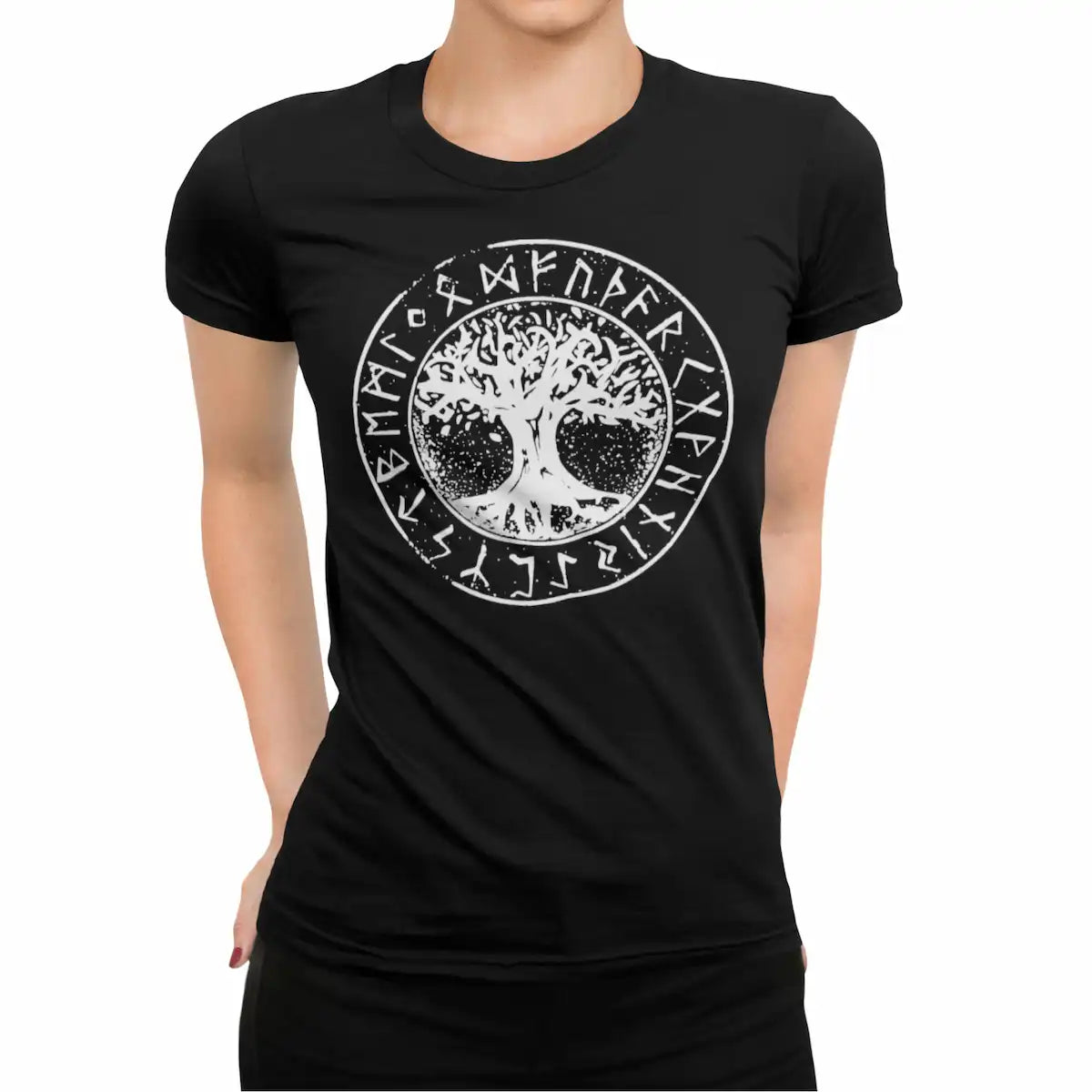 Playeras para hombre originales Yggdrasil El Árbol de la Vida Runas Nórdicas