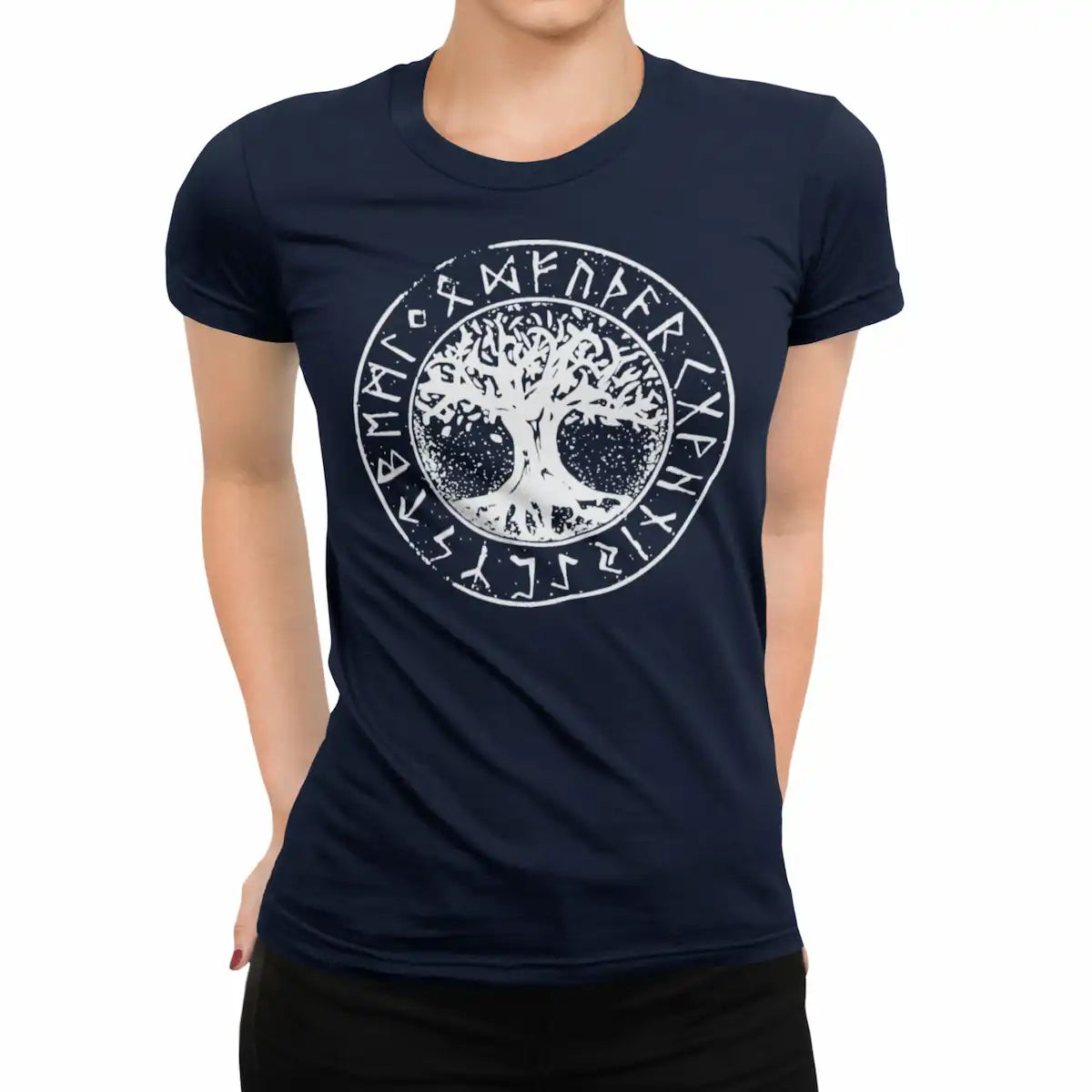 Playeras para hombre originales Yggdrasil El Árbol de la Vida Runas Nórdicas