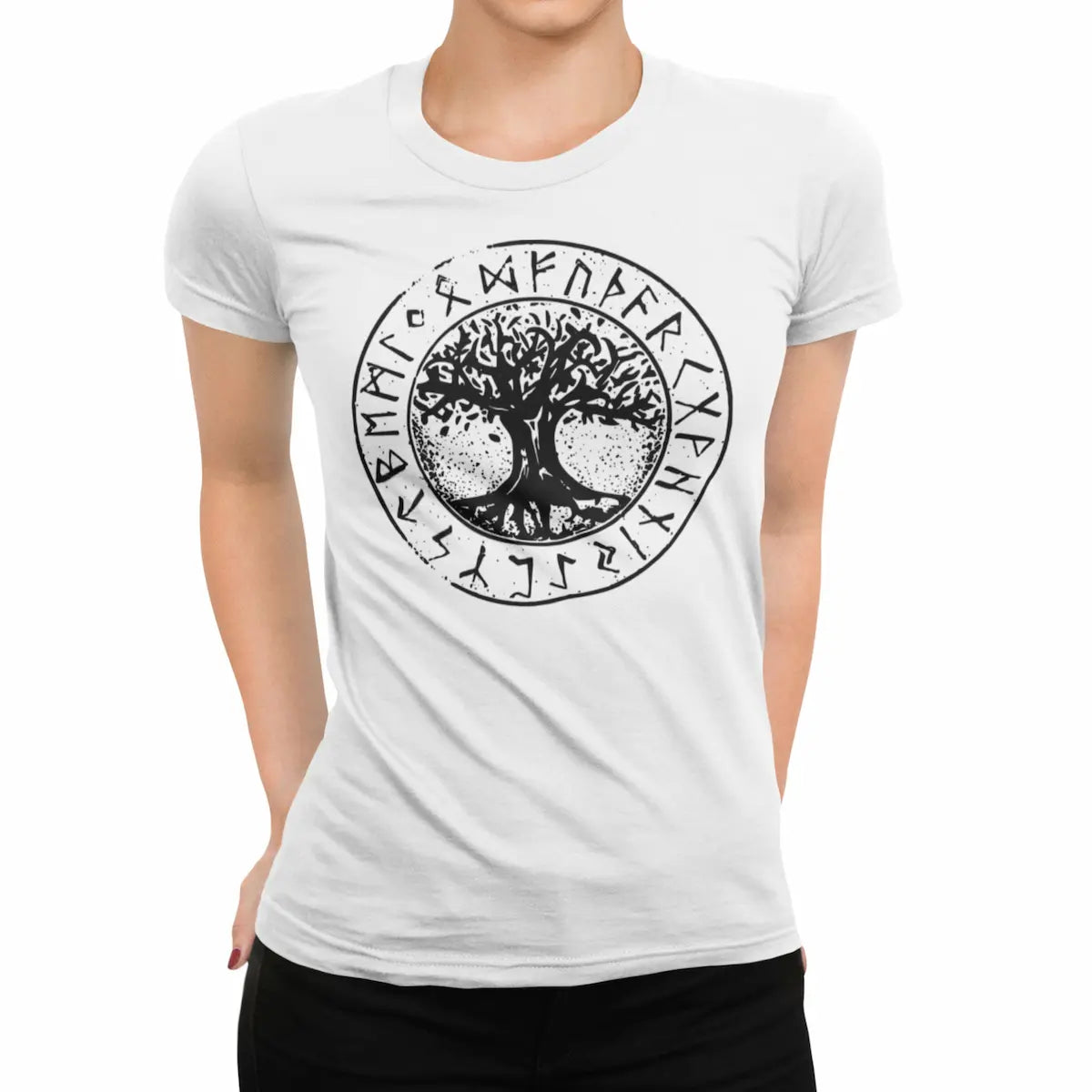 Playeras para hombre originales Yggdrasil El Árbol de la Vida Runas Nórdicas