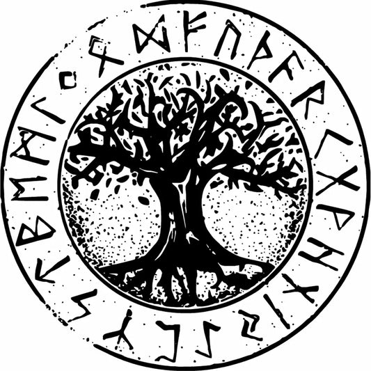 Playeras para hombre originales Yggdrasil El Árbol de la Vida Runas Nórdicas