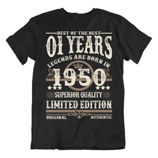 Playera Personalizada de Cumpleaños Legends Are Born In Superior Quality