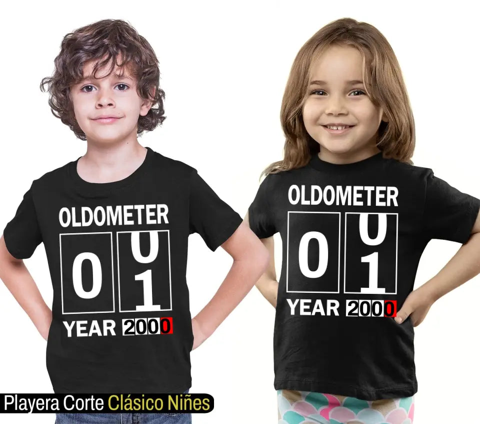 Playera Personalizada de Cumpleaños Oldometer Turning Age Year
