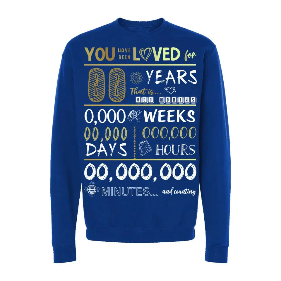 Playera Personalizada de Cumpleaños You Have Been Loved for and Counting