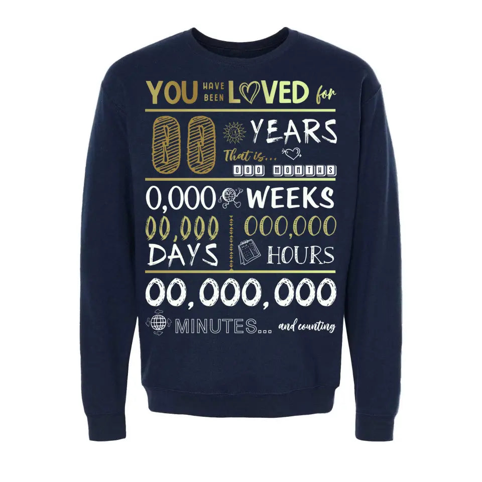 Playera Personalizada de Cumpleaños You Have Been Loved for and Counting