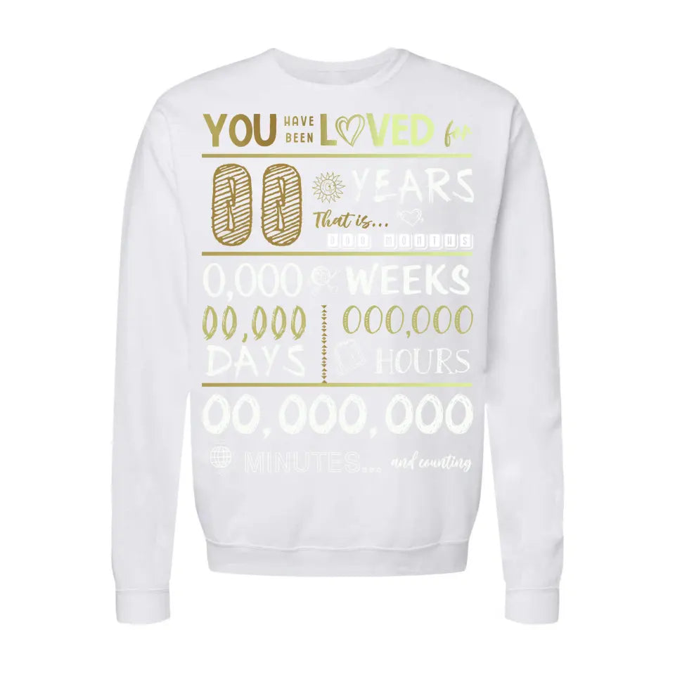 Playera Personalizada de Cumpleaños You Have Been Loved for and Counting