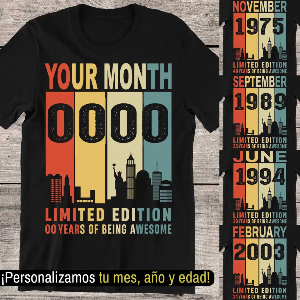 Playeras Personalizadas de Cumpleaños Limited Edition – MERCH55