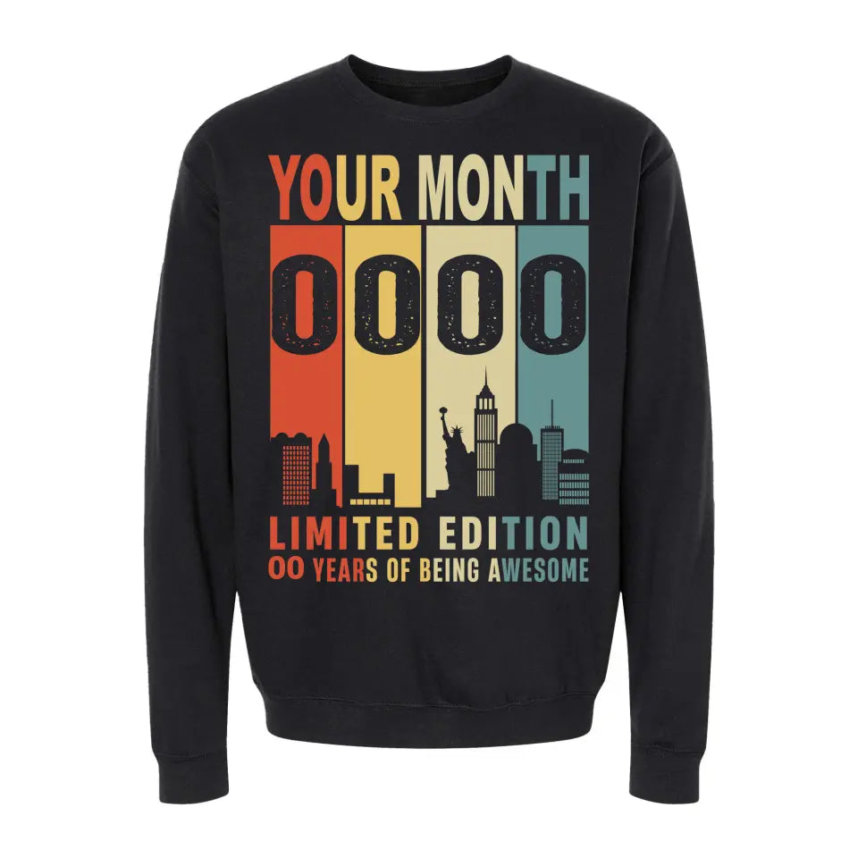 Playeras Personalizadas de Cumpleaños Limited Edition Years of Being Awesome