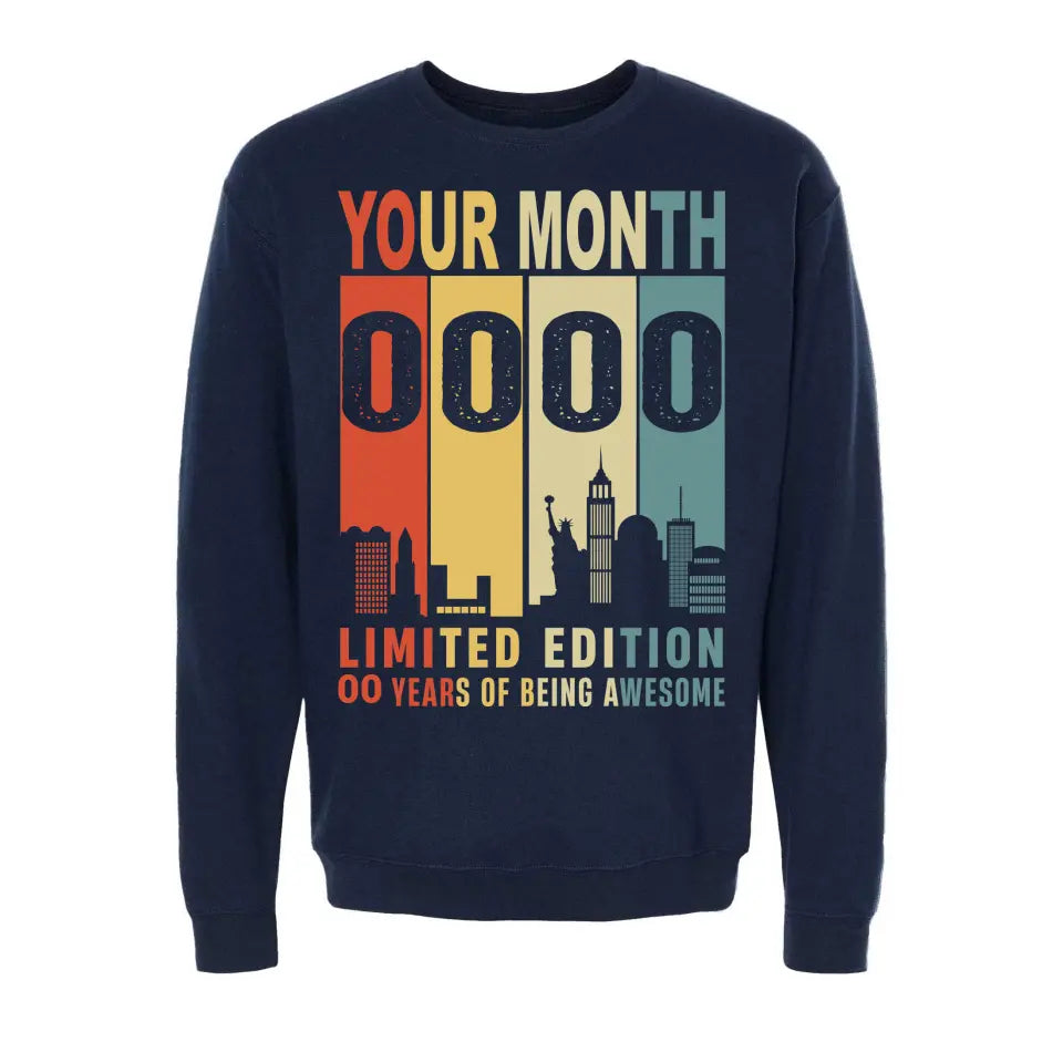 Playeras Personalizadas de Cumpleaños Limited Edition Years of Being Awesome