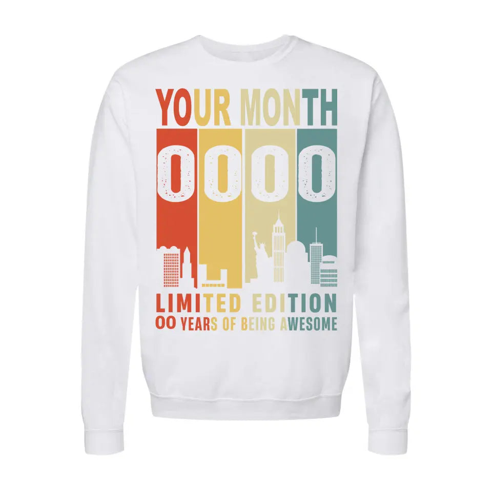 Playeras Personalizadas de Cumpleaños Limited Edition Years of Being Awesome