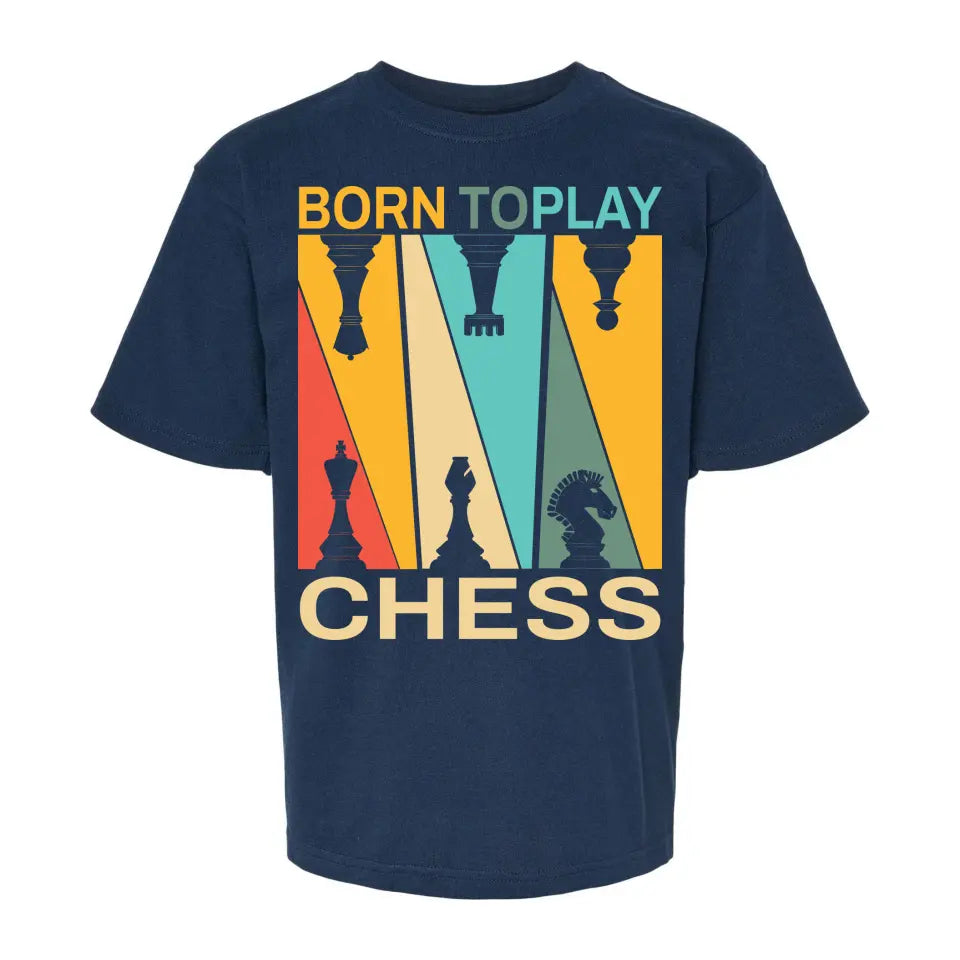 Playera de Ajedrez Born To Play Chess Vintage