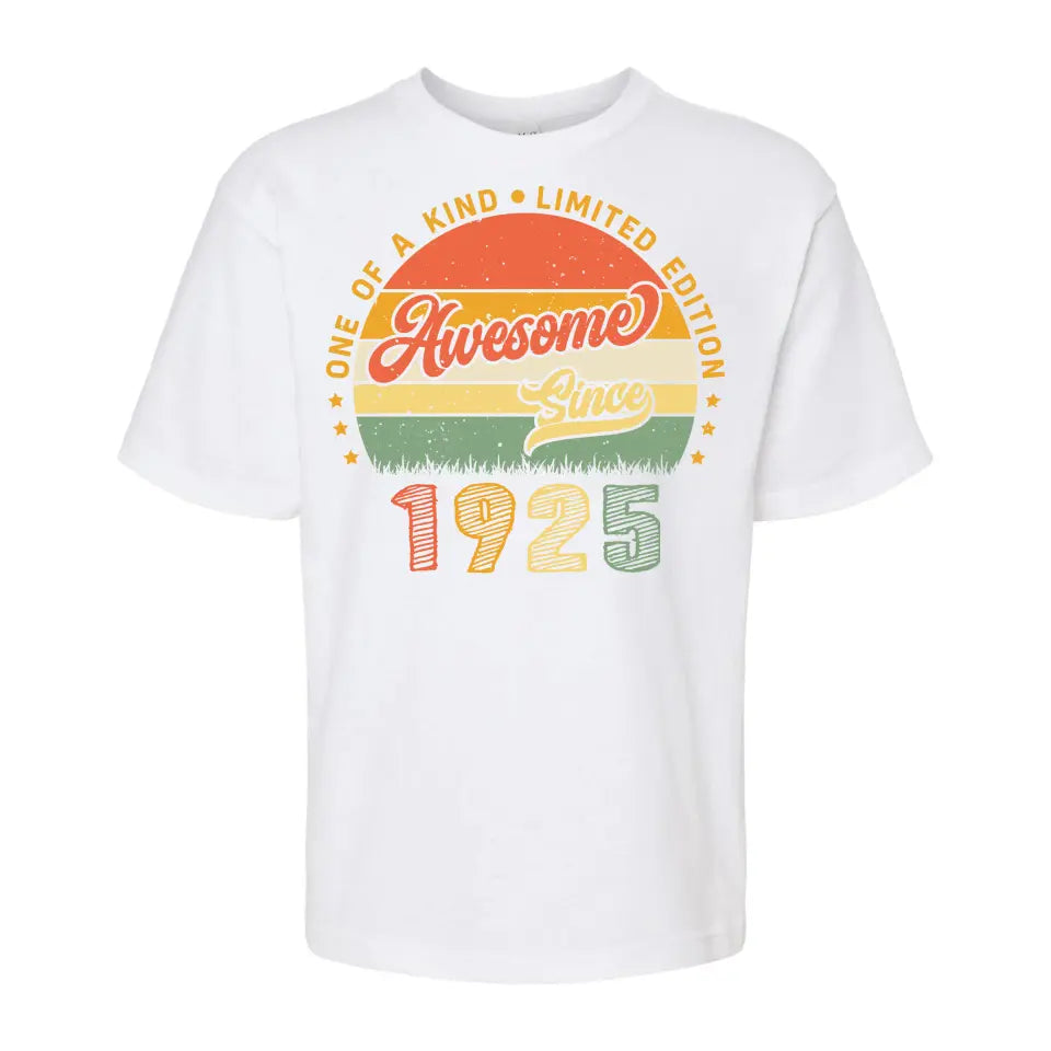 Playera Personalizada de Cumpleaños Awesome Since One of a Kind