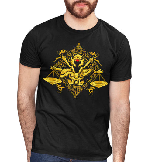 Playera Caballeros del Zodiaco Busto Armadura Dorada Libra