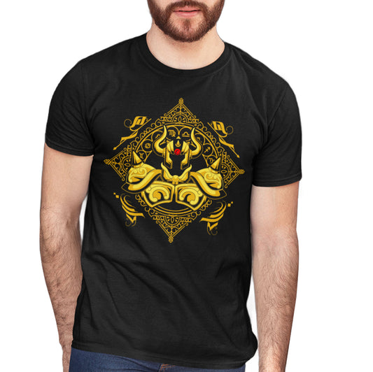 Playera Caballeros del Zodiaco Busto Armadura Dorada Tauro