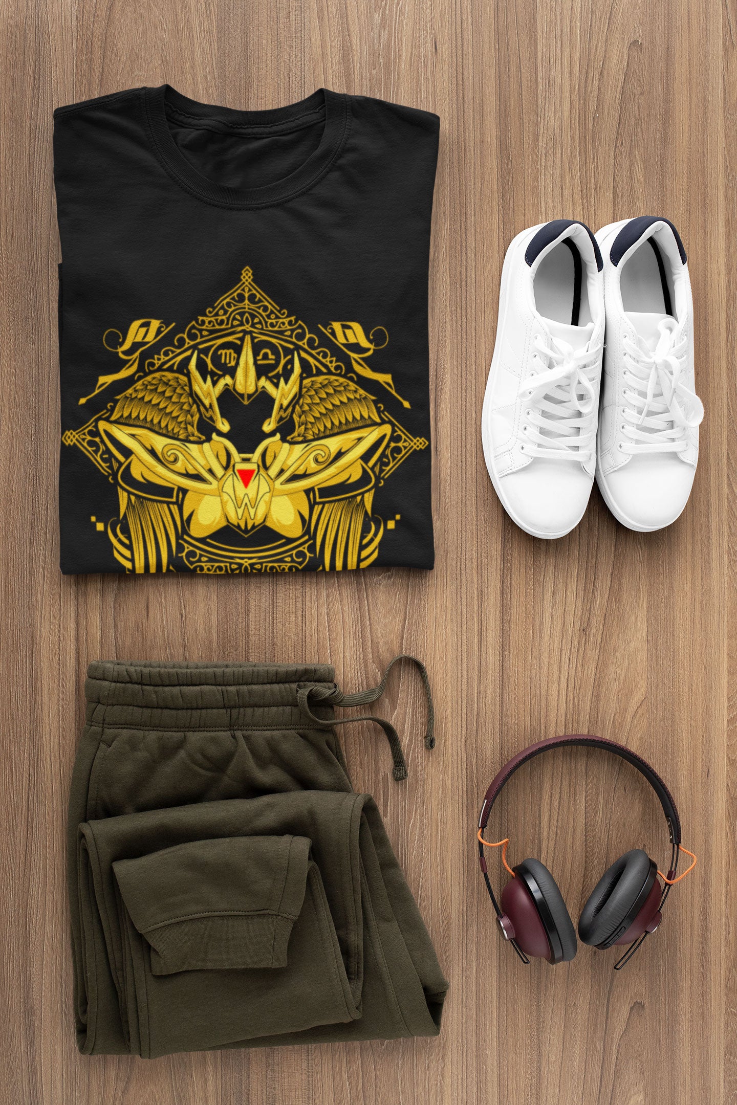 Playera Caballeros del Zodiaco Busto Armadura Dorada Sagitario