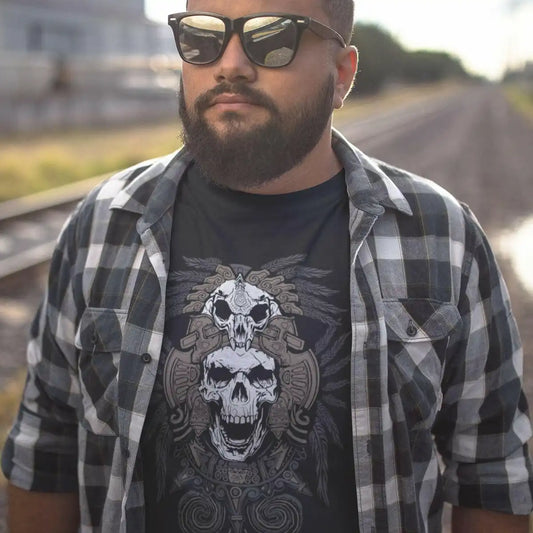 calavera con penacho azteca