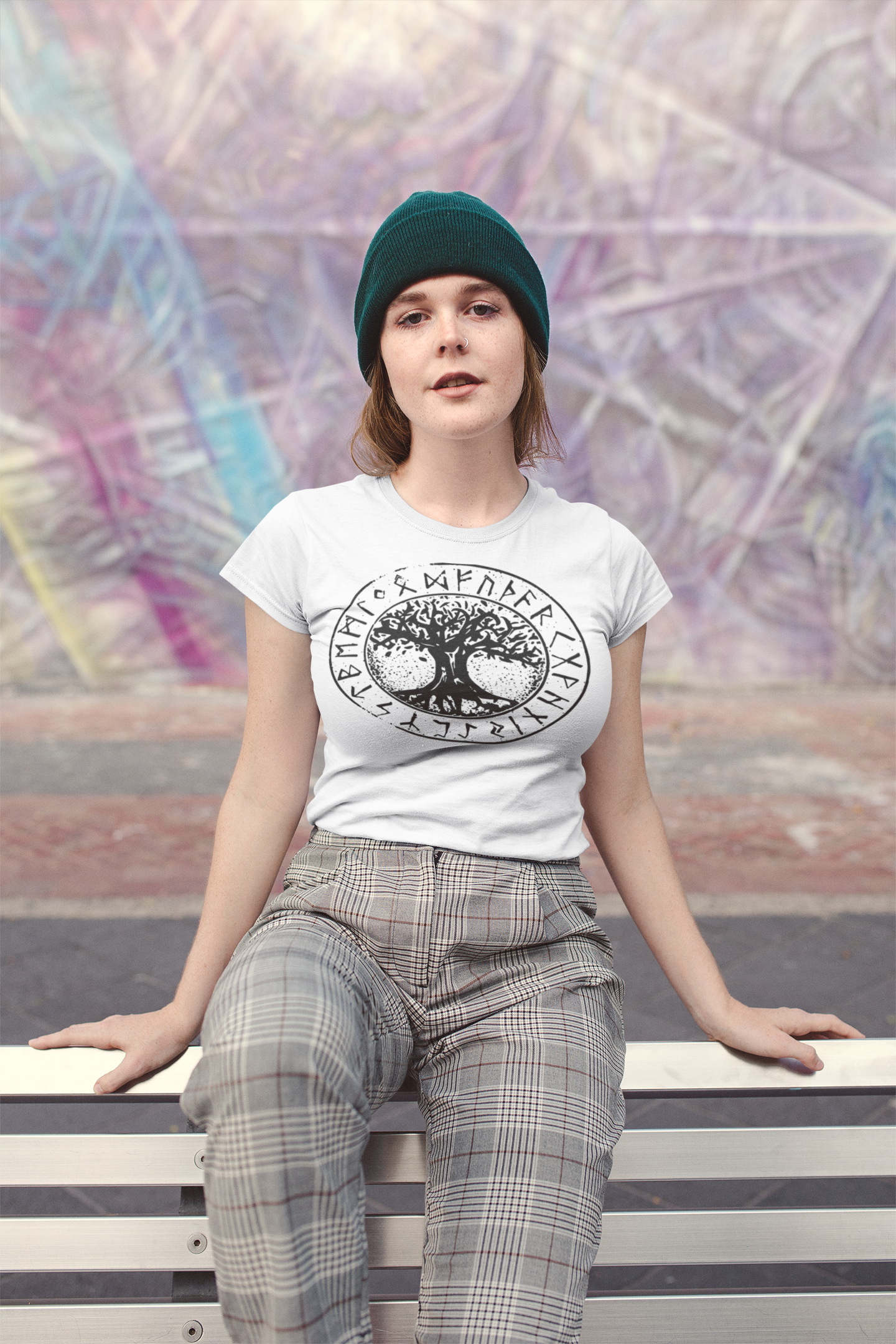 Playeras para hombre originales Yggdrasil El Árbol de la Vida Runas Nórdicas