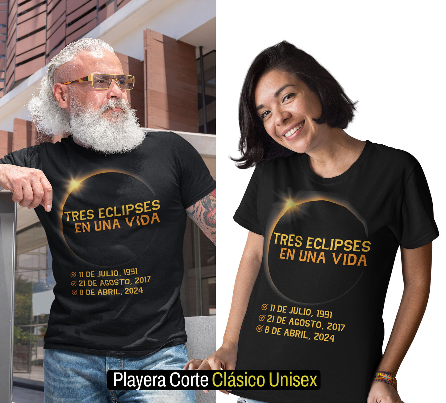 Playeras del eclipse del 8 de abril