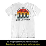 Playera Personalizada Cumpleaños Years Being Awesome Limited Edition