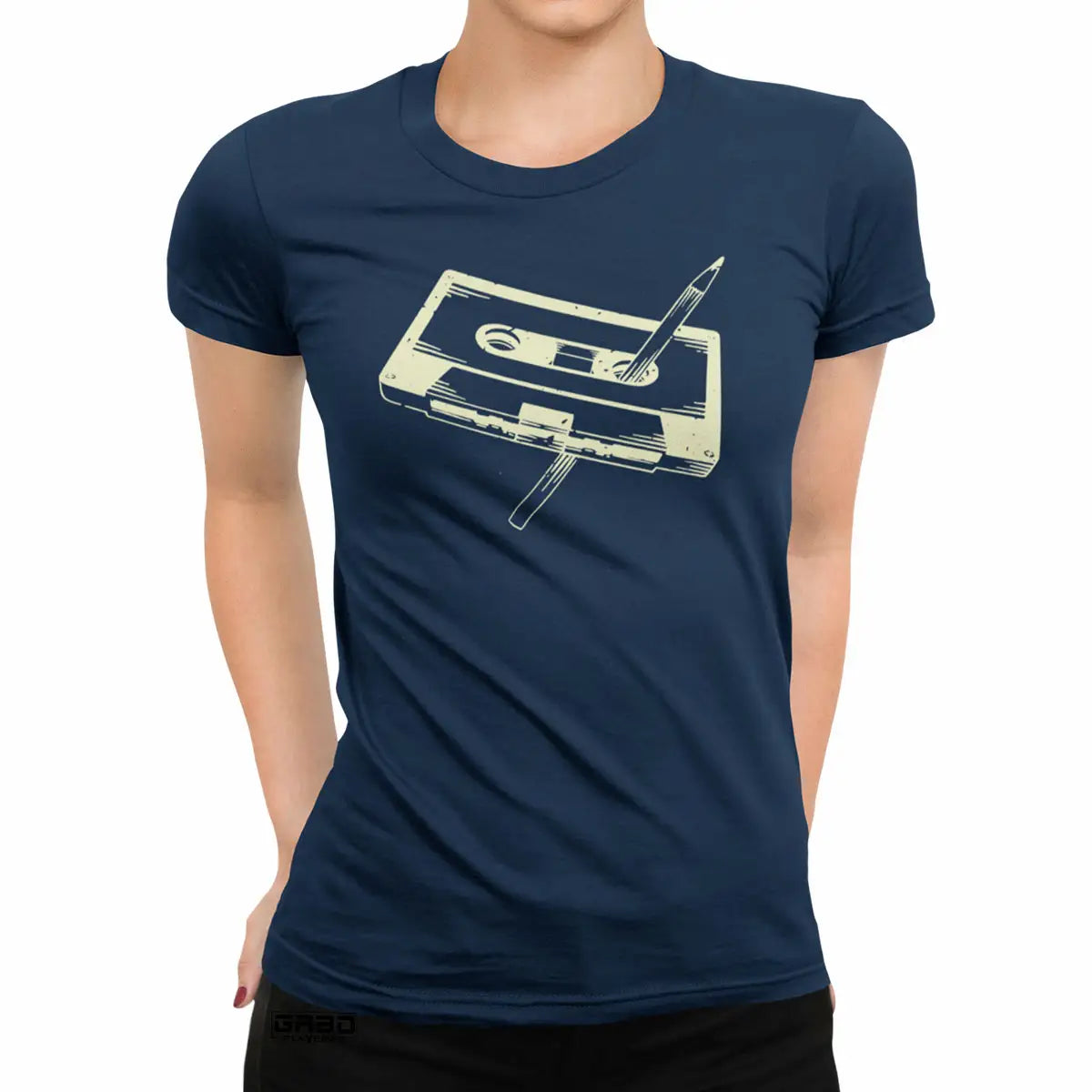 Modelo de las playeras cumpleaños para mujer acuerpada en color azul