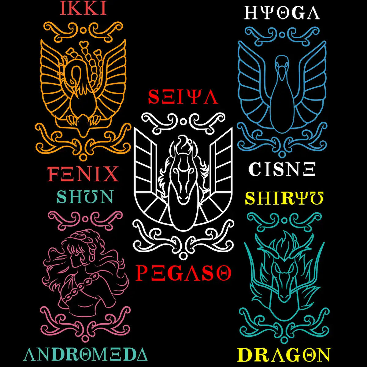 Playeras para hombre originales Emblemas Caballeros de Bronce