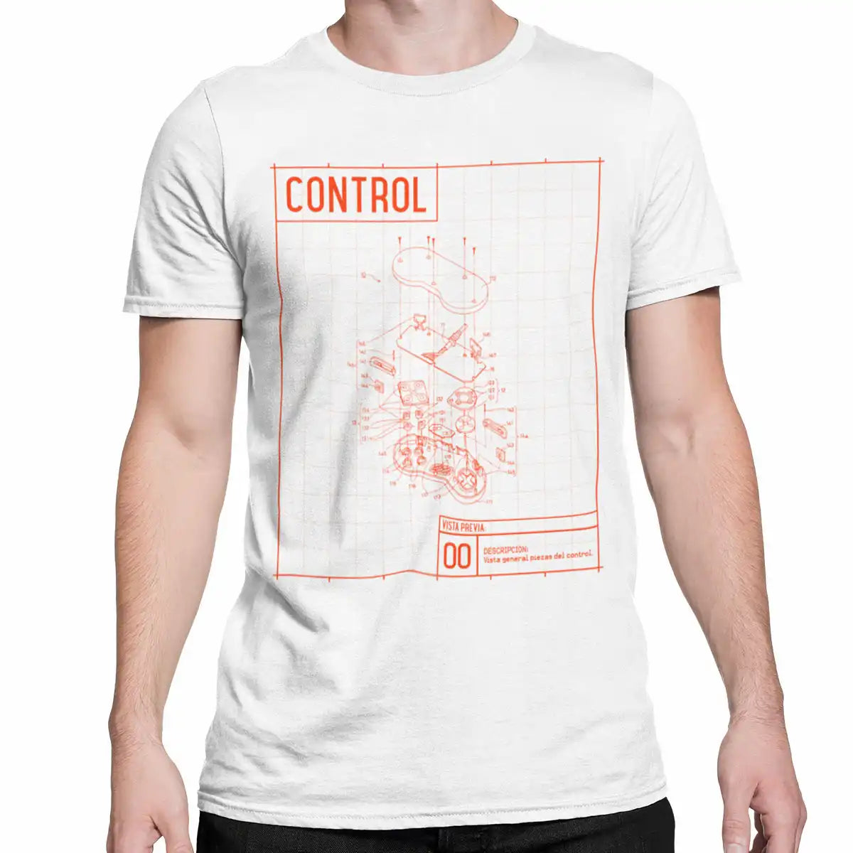 Playeras Gamer Original Gamer SNES Control Desarmado