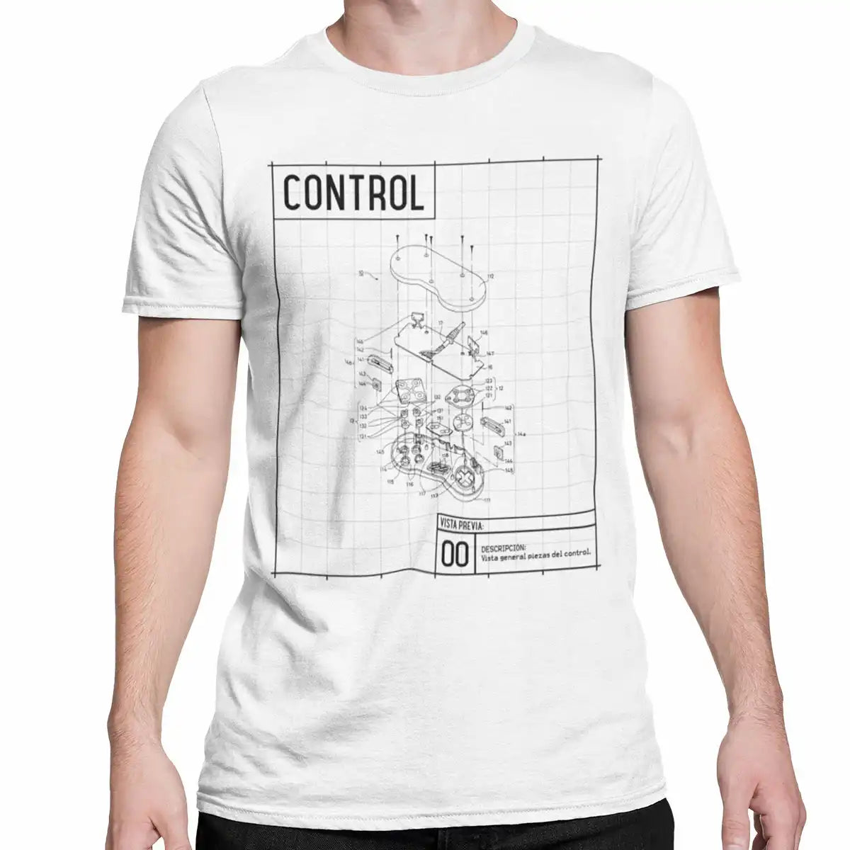 Playeras Gamer Original Gamer SNES Control Desarmado