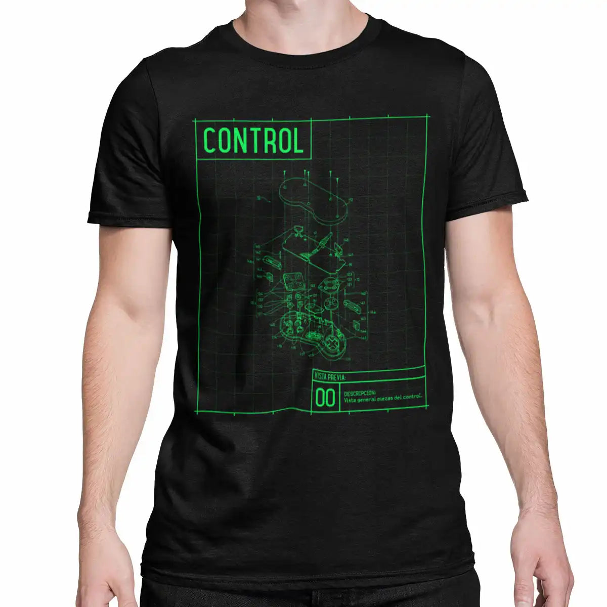 Playeras Gamer Original Gamer SNES Control Desarmado