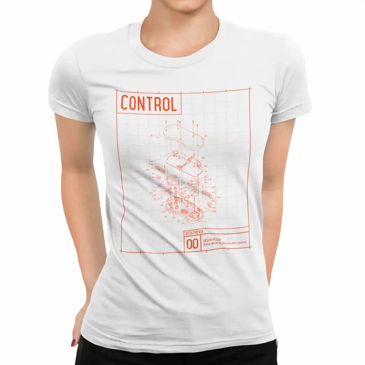 Playeras Gamer Original Gamer SNES Control Desarmado