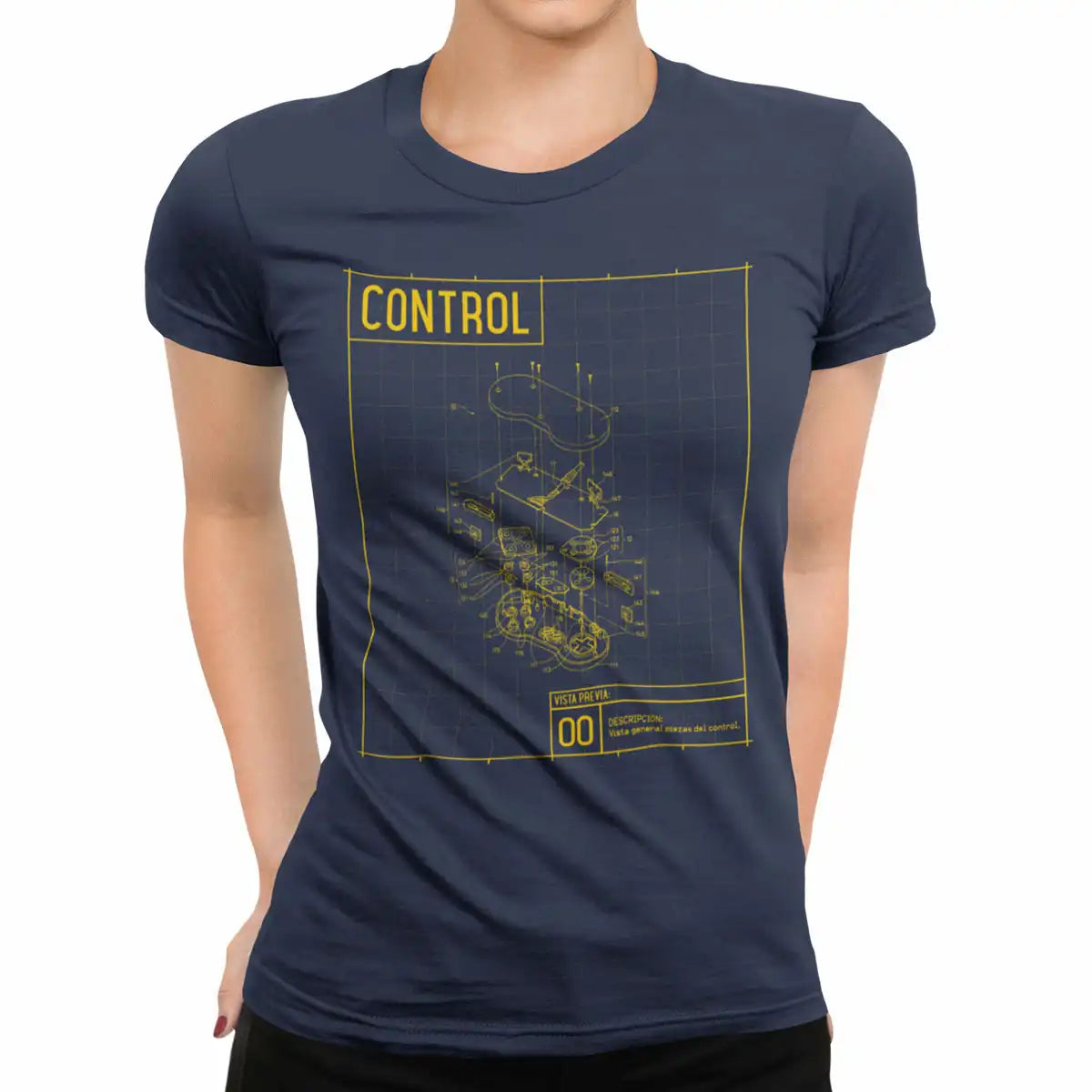 Playeras Gamer Original Gamer SNES Control Desarmado