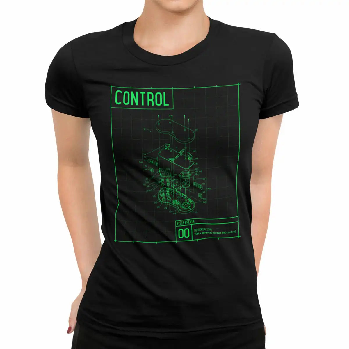 Playeras Gamer Original Gamer SNES Control Desarmado