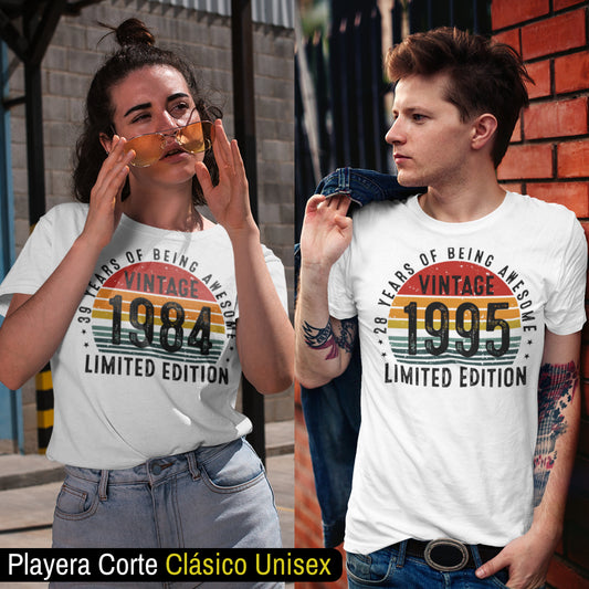 Playera Personalizada Cumpleaños Years Being Awesome Limited Edition