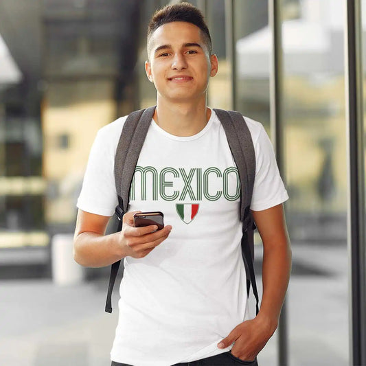 playeras retro con logo para cumpleaños en color blanco de mexico