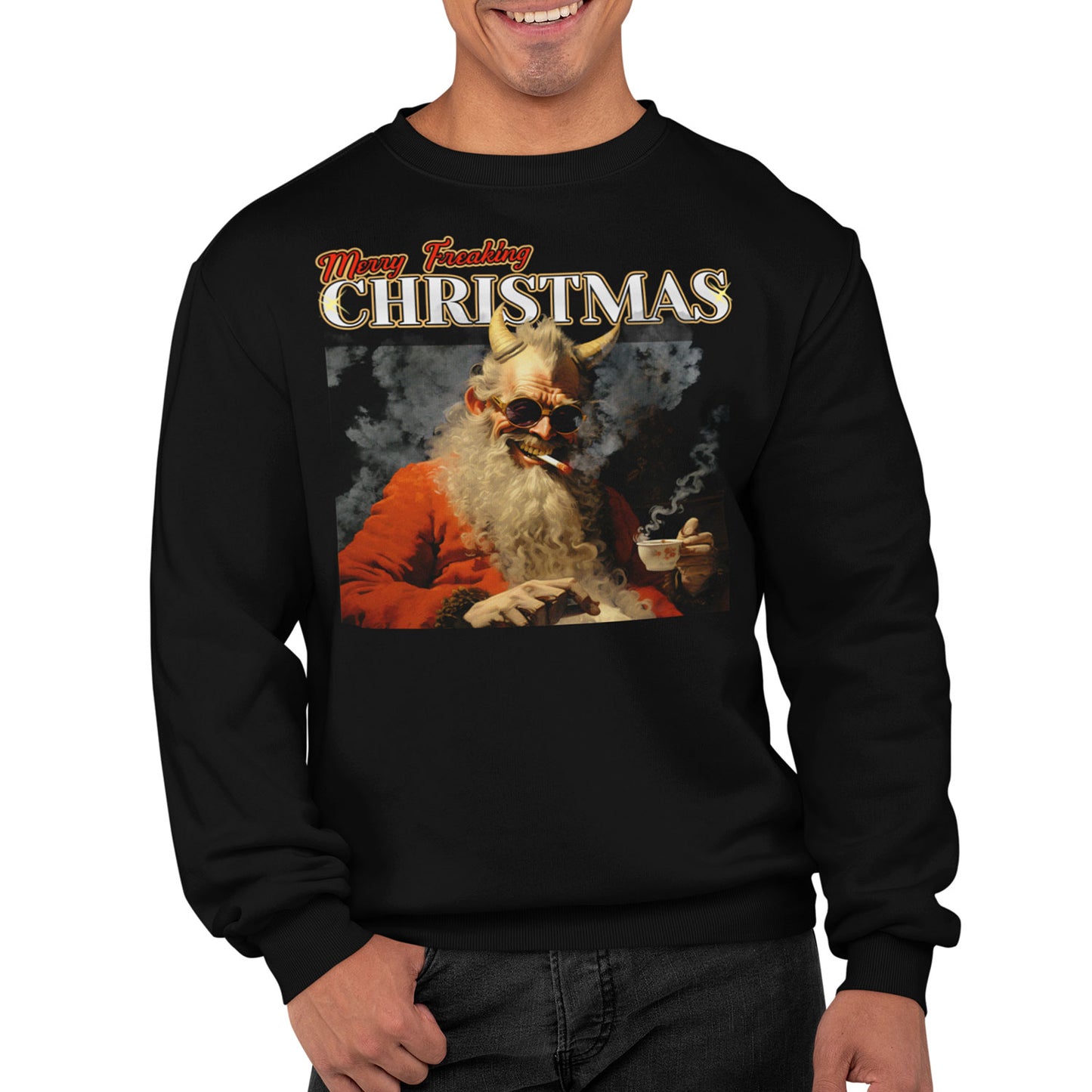 Sudaderas personalizadas navideñas Evil Santa malo