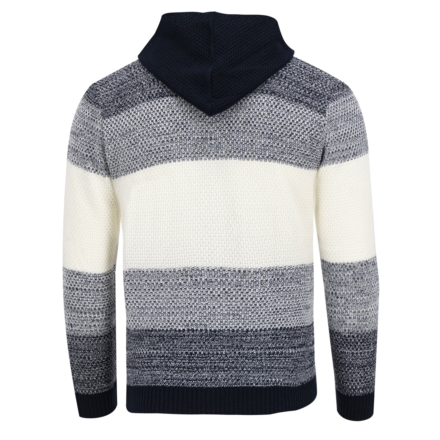 Suéter Tejido Para Hombre Multi Stripes con Gorra y Bolsa de Canguro