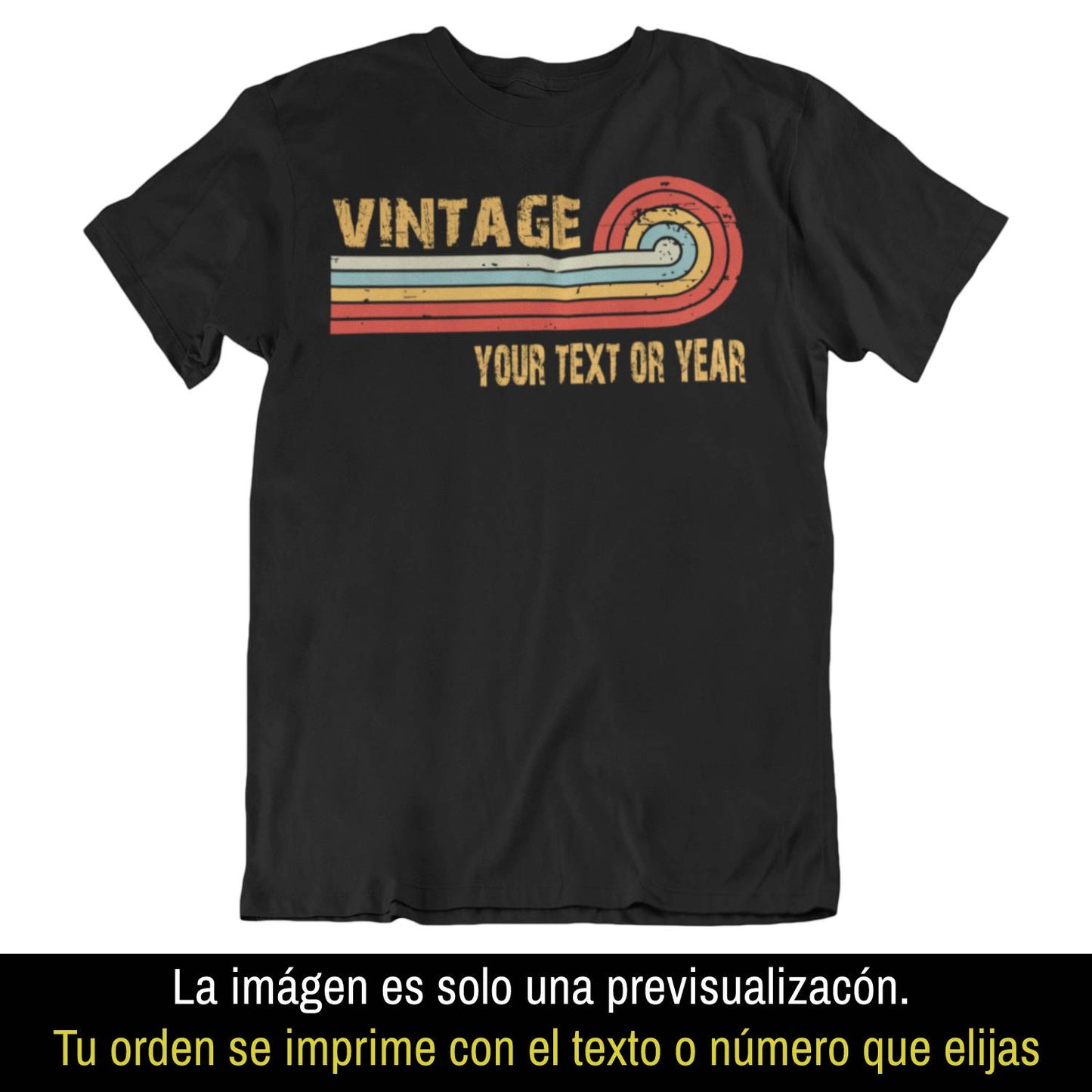 Playeras personalizadas con nombre Vintage Waves