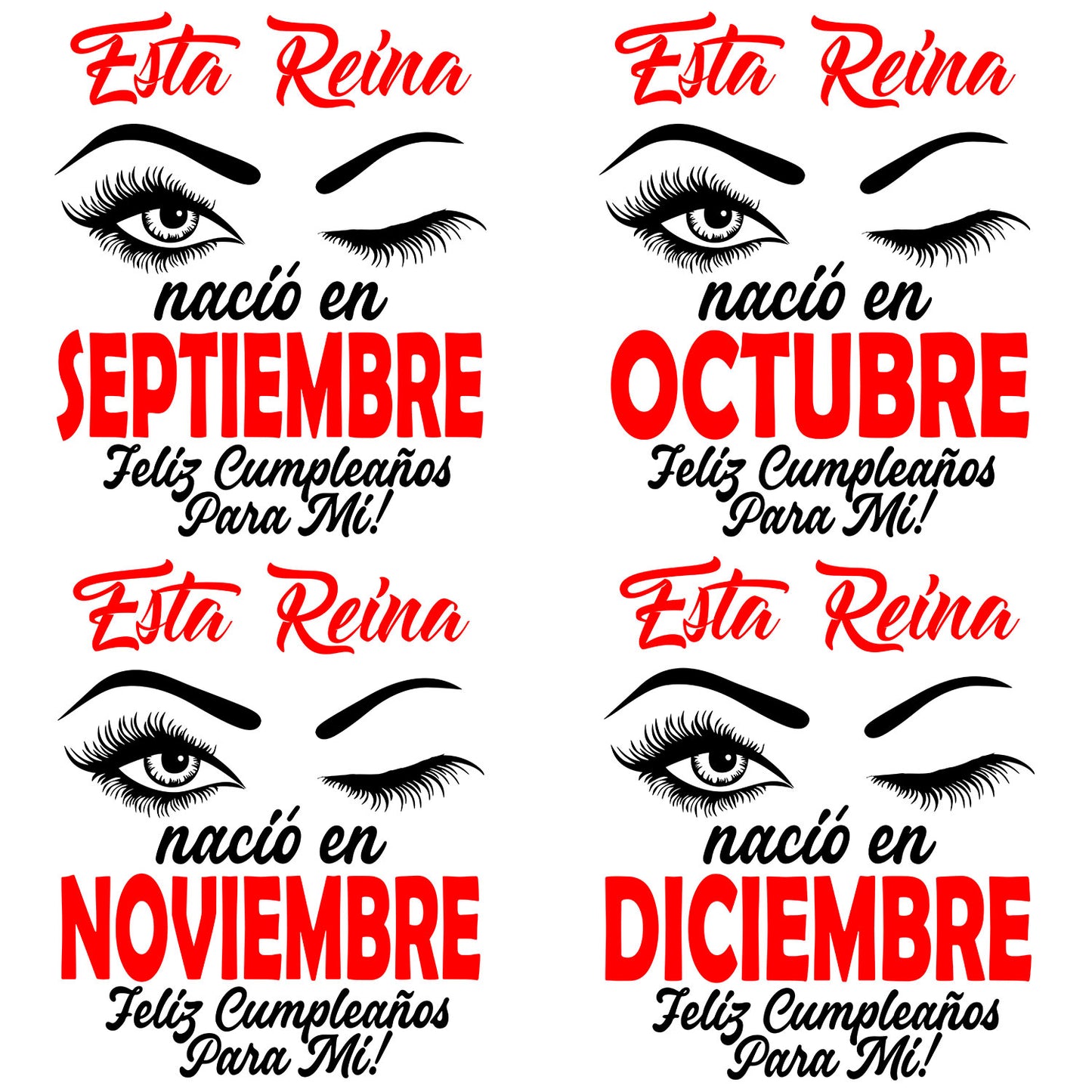 Playeras, blusas y camisetas personalizadas de cumpleaños Esta Reina Nacio En junio julio agosto Feliz Cumpleaños Para Mi