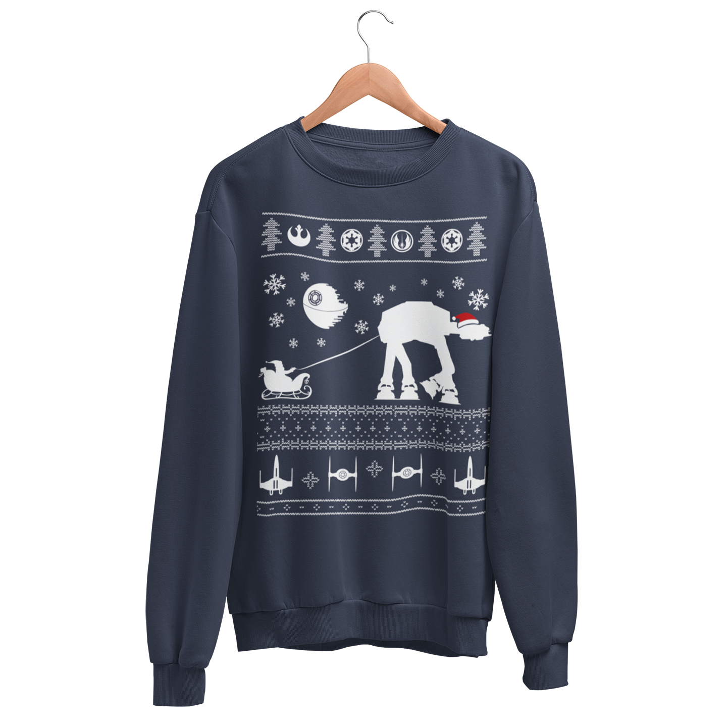 Playeras y Sudadera Navideñas Starwars AT-AT Trineo