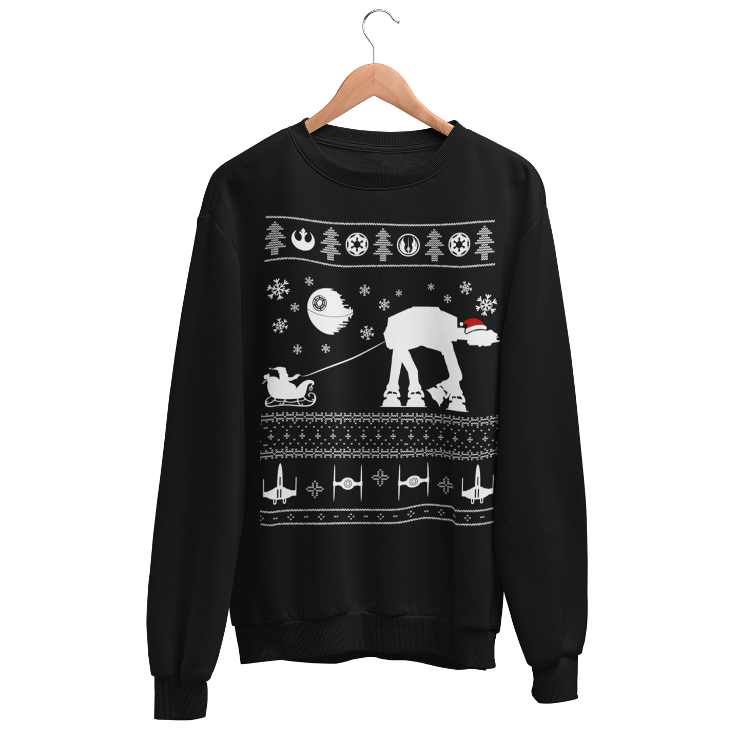 Playeras y Sudadera Navideñas Starwars AT-AT Trineo