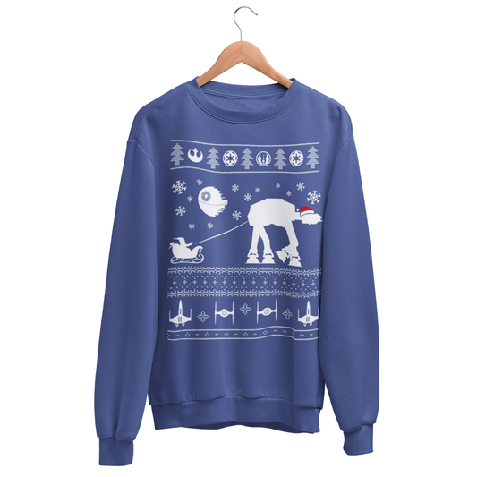 Playeras y Sudadera Navideñas Starwars AT-AT Trineo