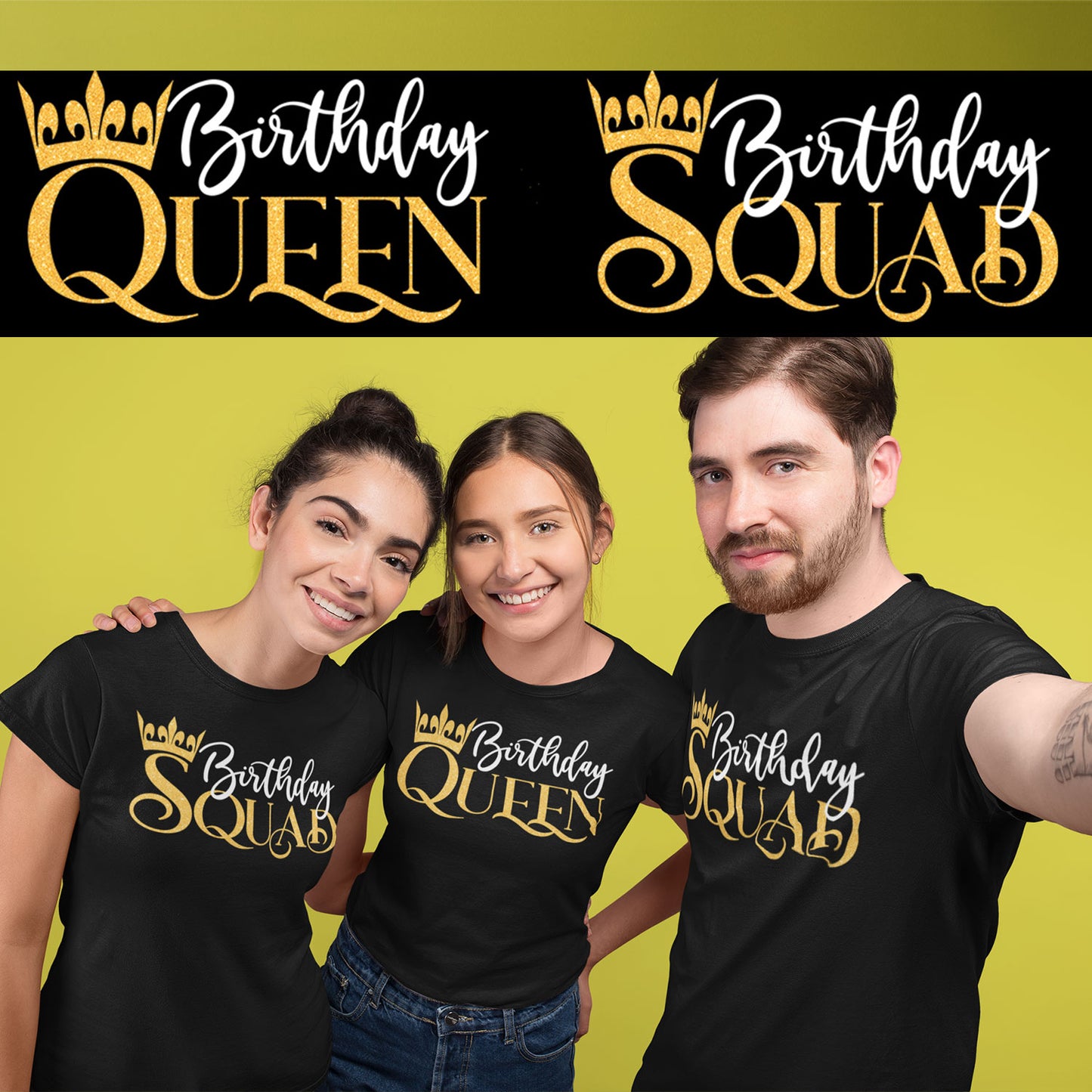 Playeras Personalizadas de Cumpleaños Birthday Quuen Birthday Squad
