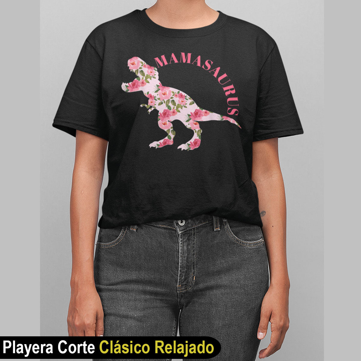 Playeras Día de las Madres Mamasaurus T-rex Floral