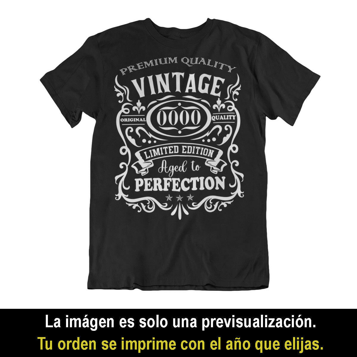 Playeras, blusas y camisetas personalizadas de cumpleaños para hombre y mujer Premium Quality Vintage Limited Edition Aged To Perfection
