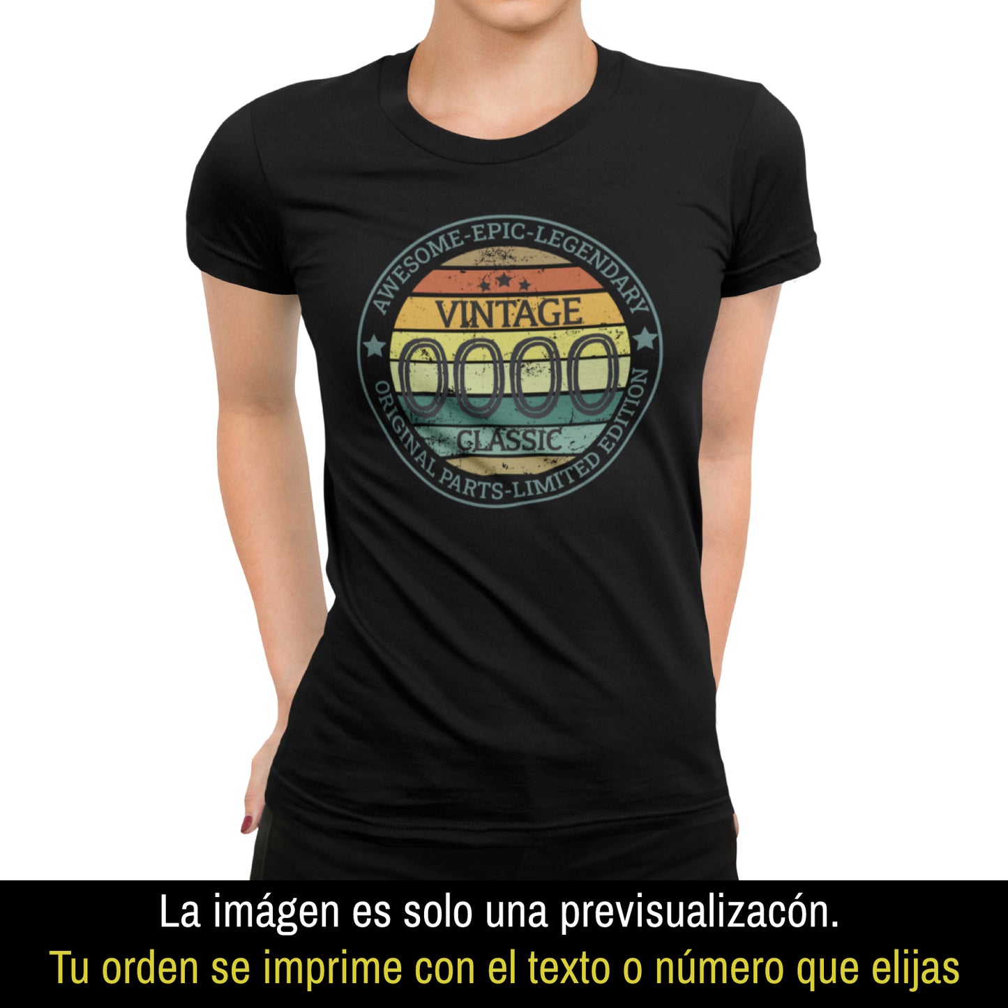 Playeras, blusas y camisetas personalizadas de cumpleaños Legendary Vintage Years Original Parts Limited Edition