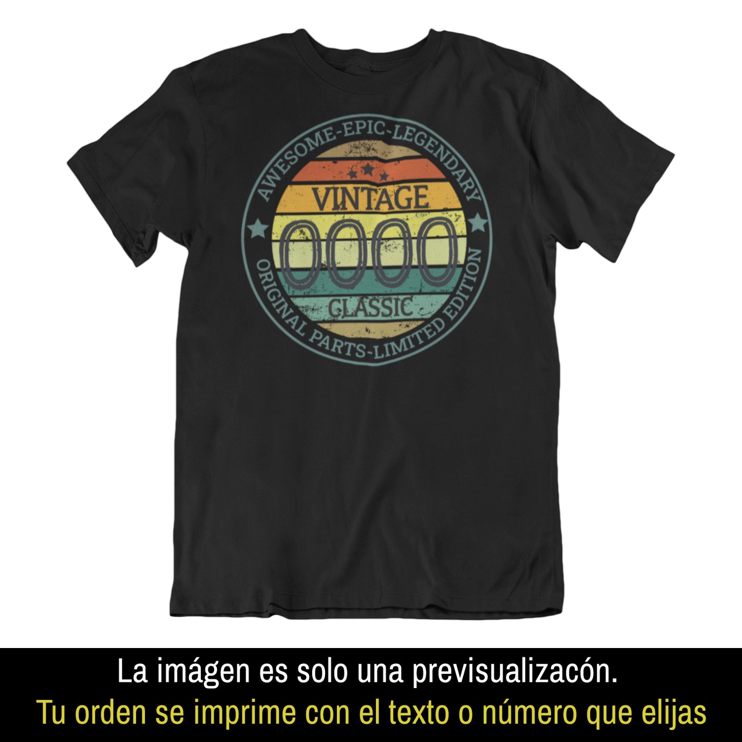 Playeras, blusas y camisetas personalizadas de cumpleaños Legendary Vintage Years Original Parts Limited Edition