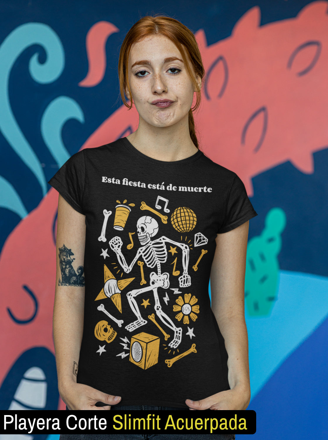 Esta Fiesta Está de Muerte Dancing Calavera