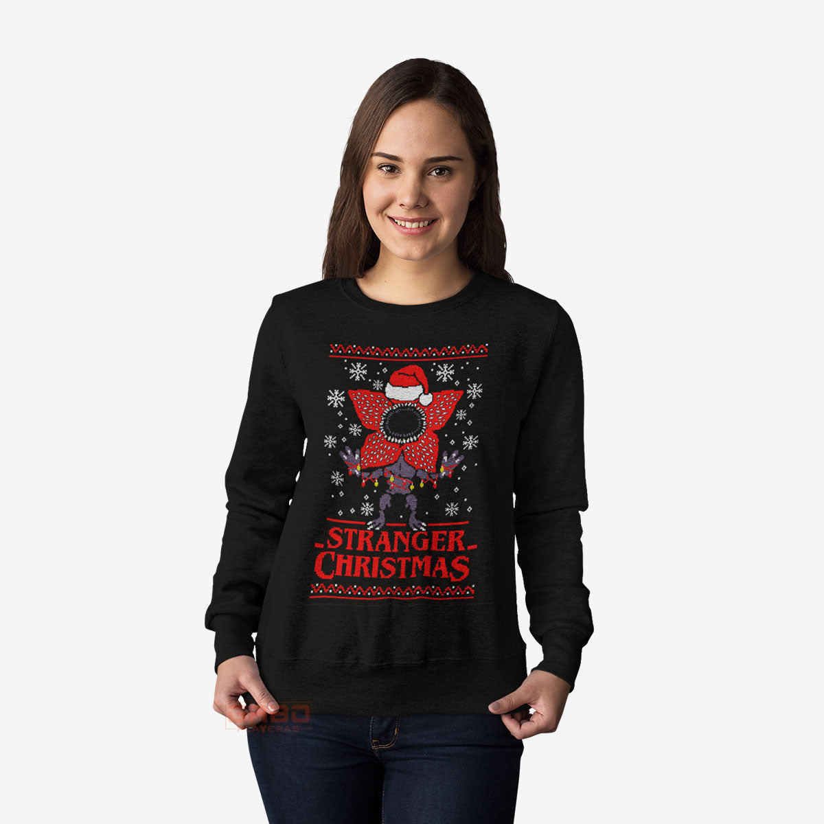 playeras y sudaderas navideñas de stranger things