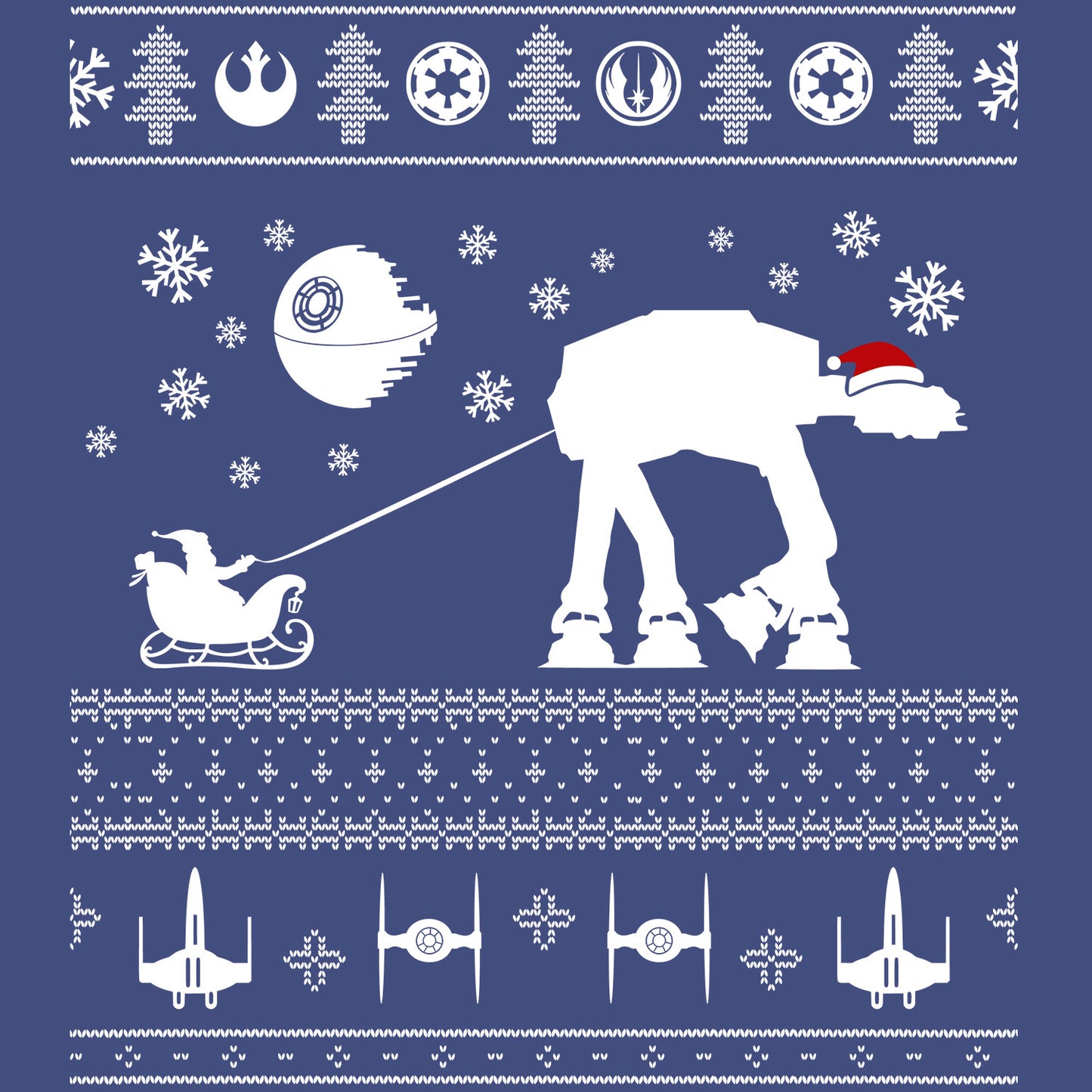 Playeras y Sudadera Navideñas Starwars AT-AT Trineo