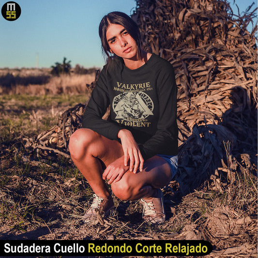sudadera-vikingos-cultura-nordica-Valkyrie-Pretty-But-Violent