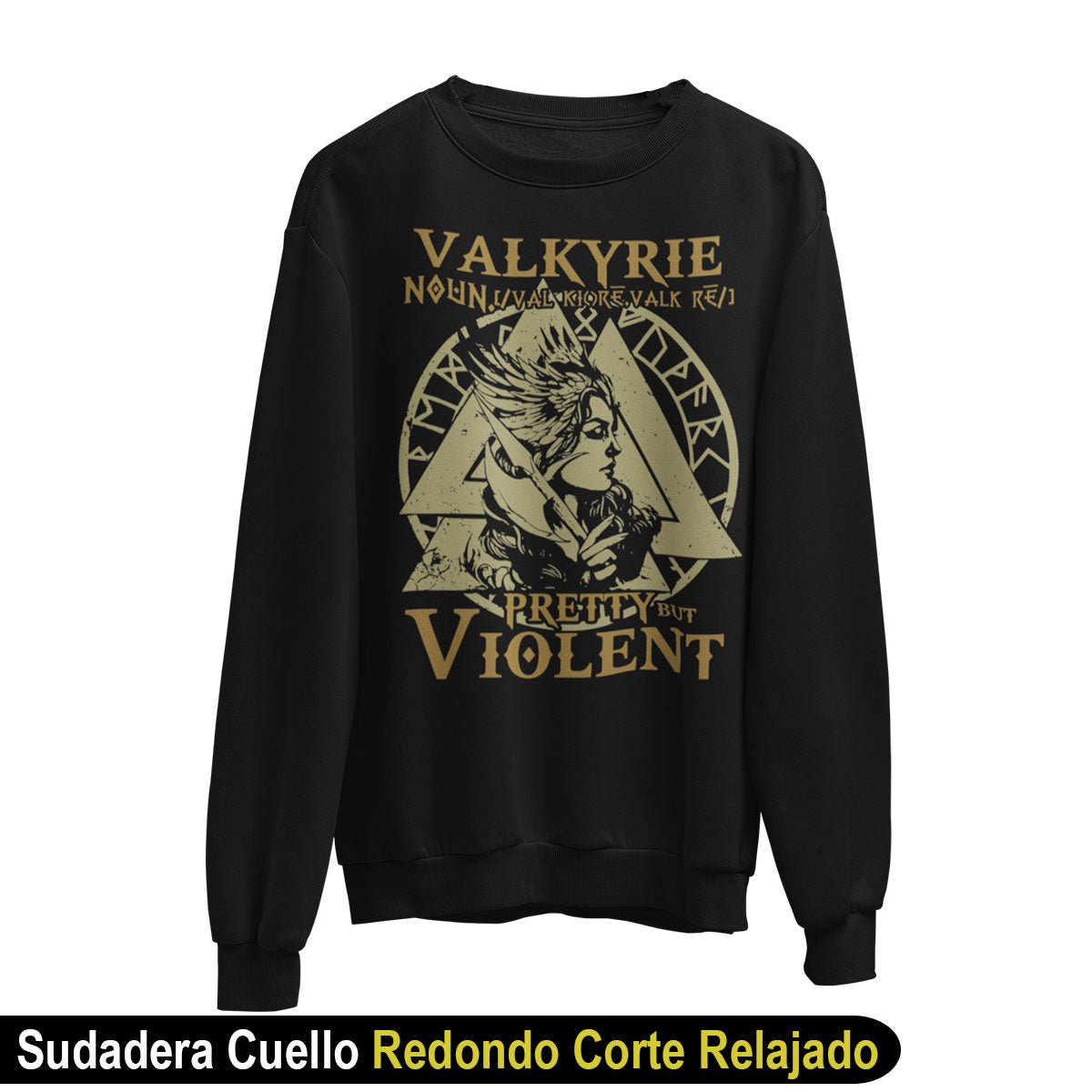 sudadera-vikingos-cultura-nordica-Valkyrie-Pretty-But-Violent